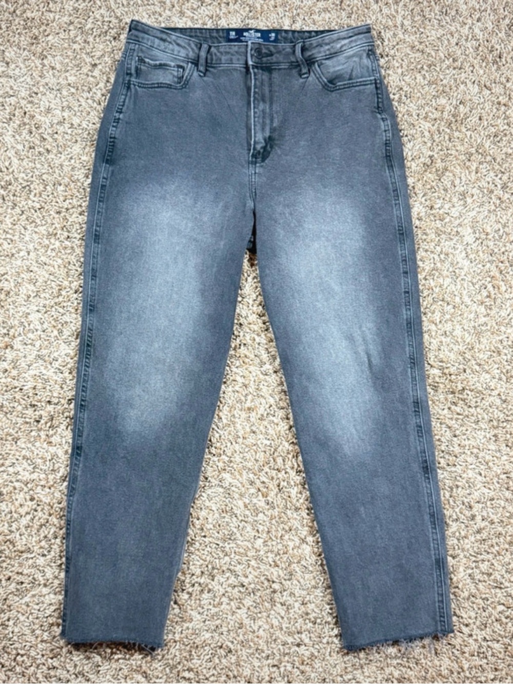 Hollister Men's Slim Straight Faded Charcoal Jeans